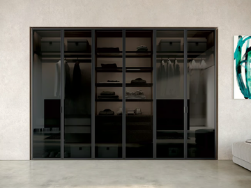 AURORA - Glass wardrobe with drawers by Febal Casa - view 2